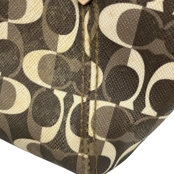 Auth COACH Peyton Dream Signature F26401 Brown Beige PVC Leather - Handbag - Picture 13 of 15
